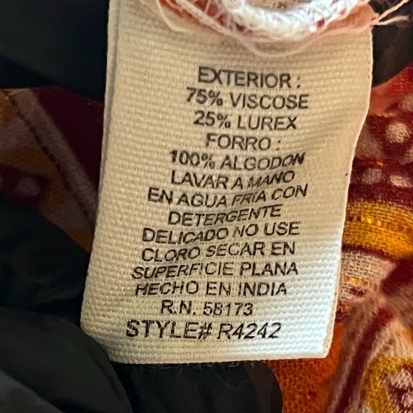 Raga Sun Strappy Dress Sun Canyon Metallic Tank Dress Size M - Picture 13 of 13